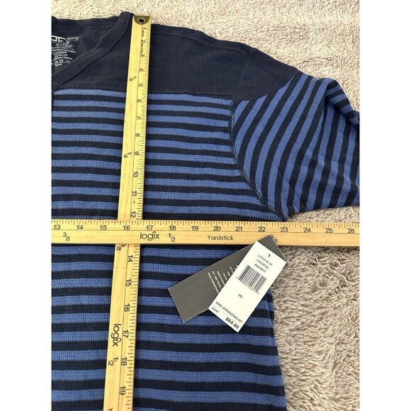 Jordan Craig Shirt Mens Long Sleeve Knit Thermal Striped Size 2XL New - Picture 6 of 12